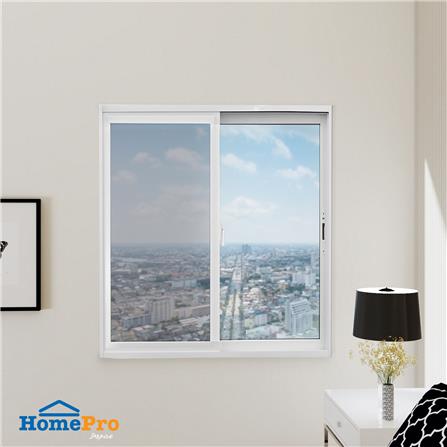 หน้าต่างบานเลื่อน อะลูมิเนียม S-S AZLE 100x100 ซม. สีขาว_2