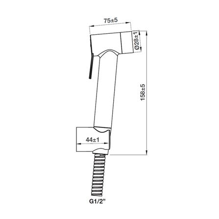 สายฉีดชำระครบชุด HAFELE 485.95.070 สีโครม_1