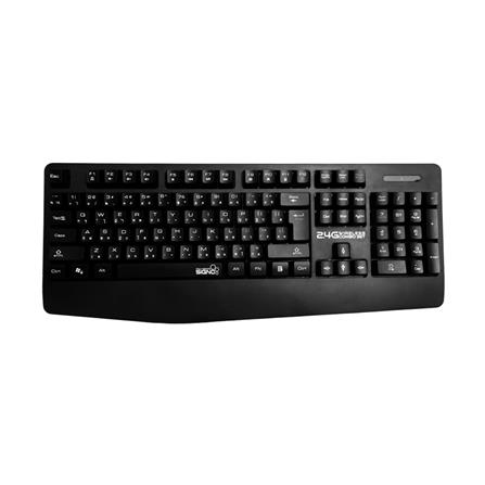 ชุดคีย์บอร์ดและเมาส์ไร้สาย SIGNO 740+104 สีดำ_1