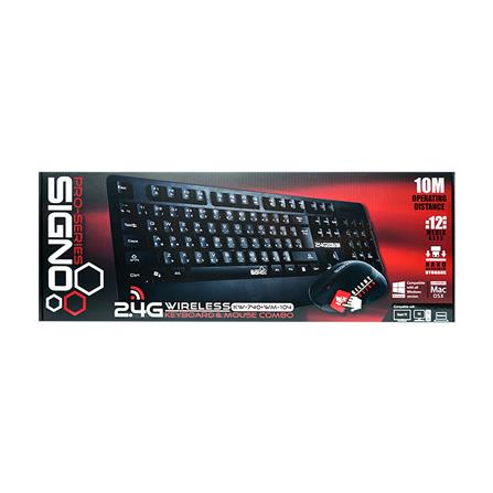ชุดคีย์บอร์ดและเมาส์ไร้สาย SIGNO 740+104 สีดำ_3