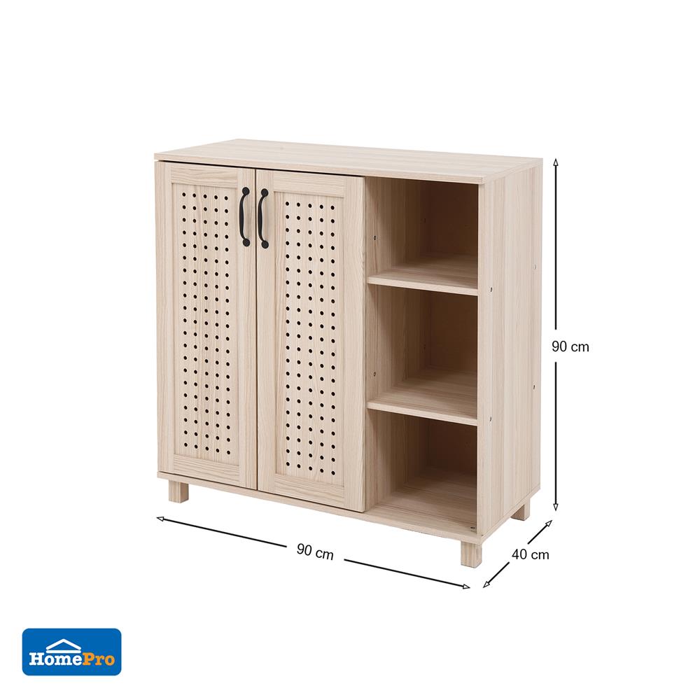 ตู้วางรองเท้า 15-20 คู่ FURDINI ZANE PSP-8218 90 ซม. สี PINE OAK