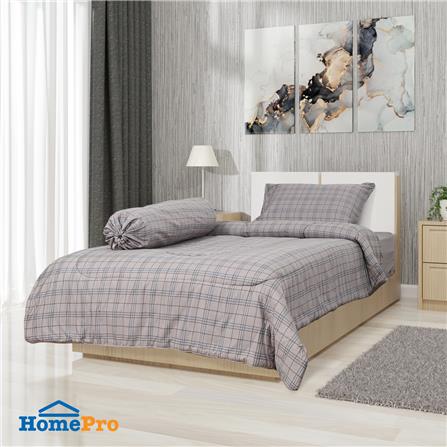 ชุดผ้าปูที่นอน 3.5 ฟุต (ชุด 4 ชิ้น) HOME LIVING STYLE TARTAN สีเทา