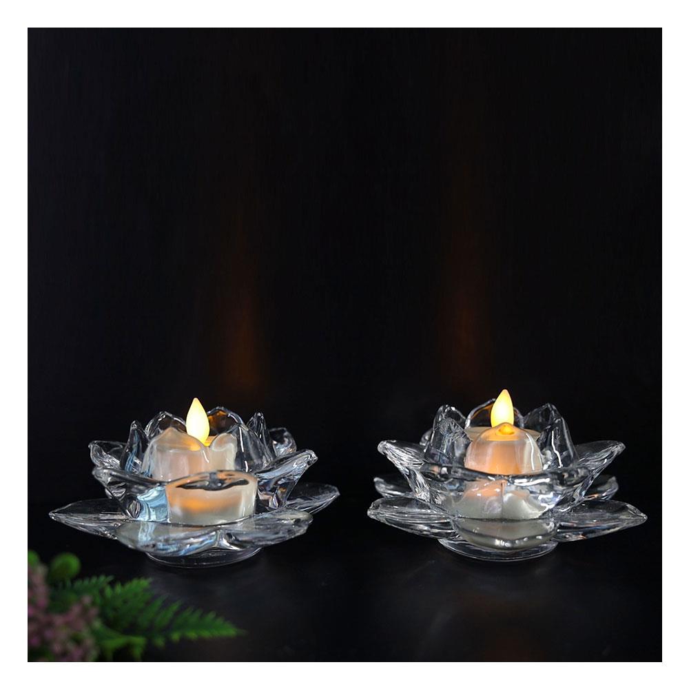 เทียน LED ชาร์จ CLAIRE WARMWHITE สีขาว พร้อมที่ชาร์จ แพ็ค 2 ชิ้น