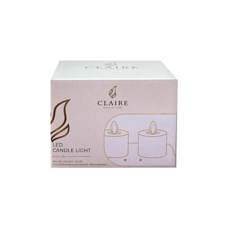 เทียน LED ชาร์จ CLAIRE WARMWHITE สีขาว พร้อมที่ชาร์จ แพ็ค 2 ชิ้น_2