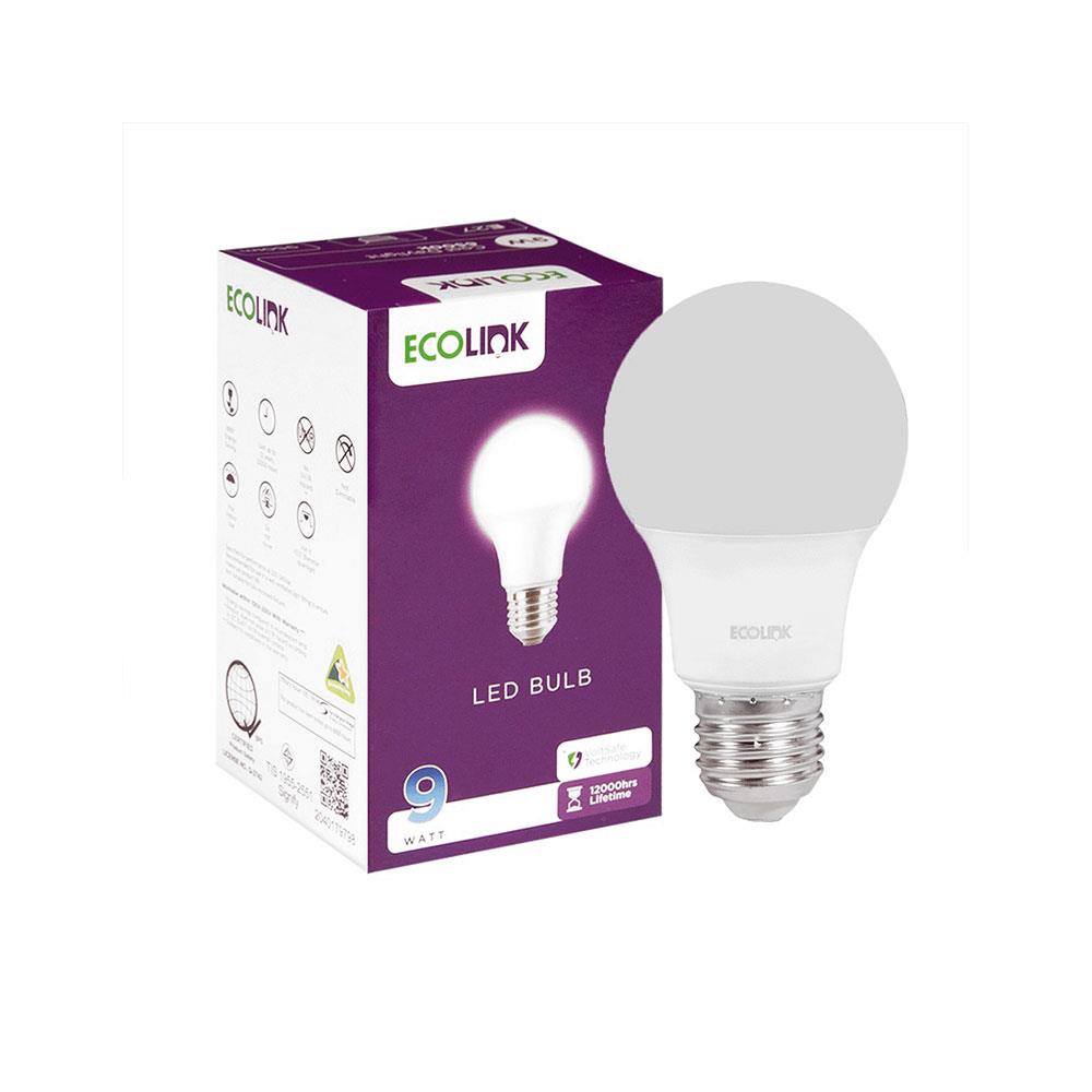 หลอด LED ECOLINK A60 9 วัตต์ DAYLIGHT E27