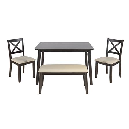 ชุดโต๊ะอาหาร 4 ที่นั่ง FURDINI HELEN สีเวงเก้_1