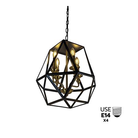 ไฟช่อ BEC H018-4 สีดำ 4 หัว_0