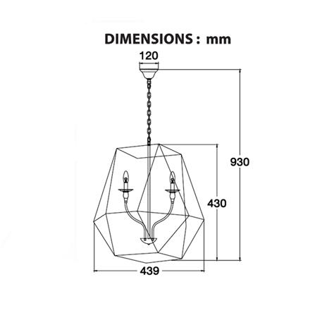 ไฟช่อ BEC H018-4 สีดำ 4 หัว_1