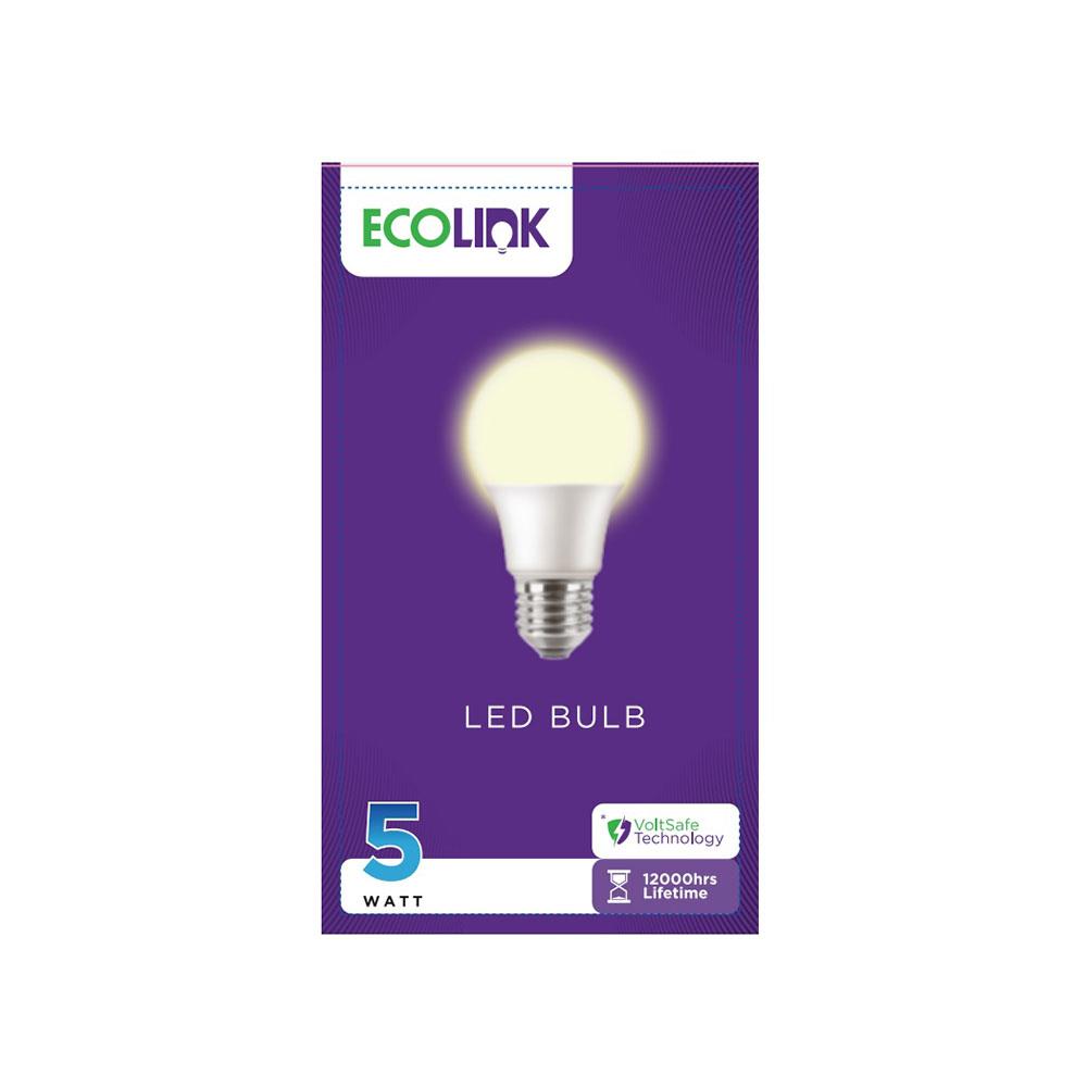 หลอด LED ECOLINK A60 5 วัตต์ WARMWHITE E27