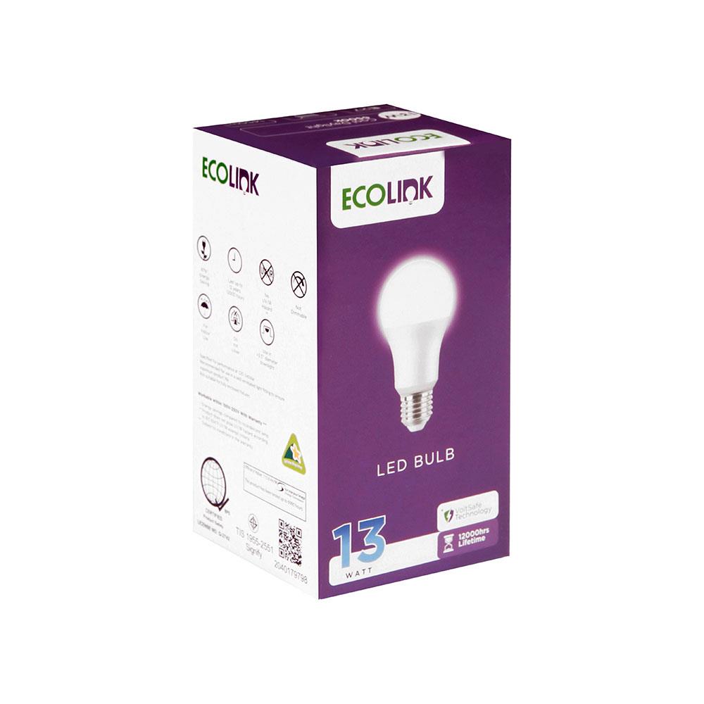 หลอด LED ECOLINK A65 13 วัตต์ DAYLIGHT E27