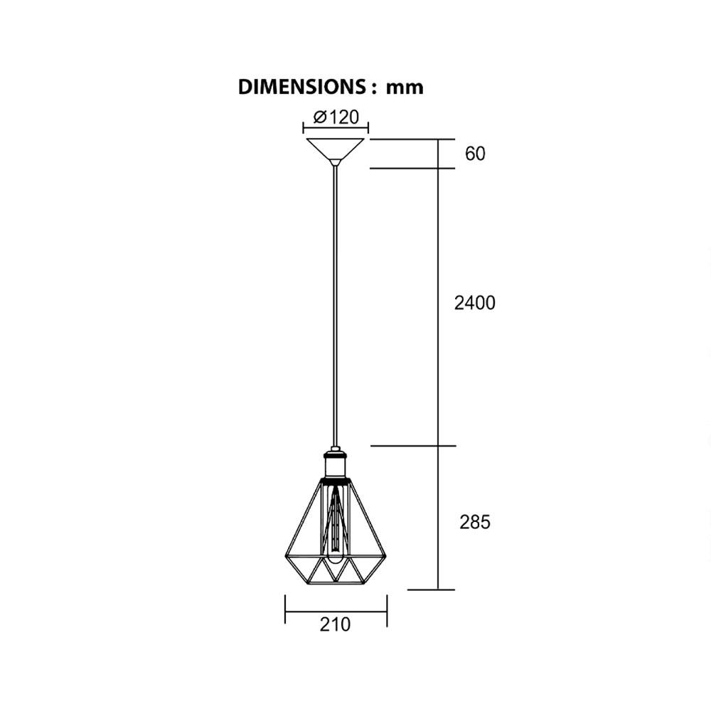 ไฟช่อ BEC MD171042-B สีดำ 1 หัว