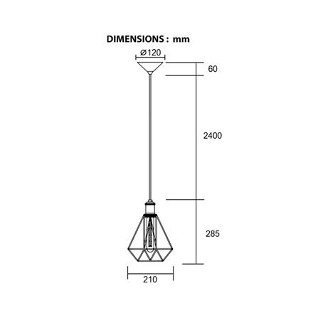 ไฟช่อ BEC MD171042-B สีดำ 1 หัว_1