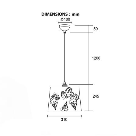 ไฟช่อ BEC F90931B สีดำ 1 หัว_1
