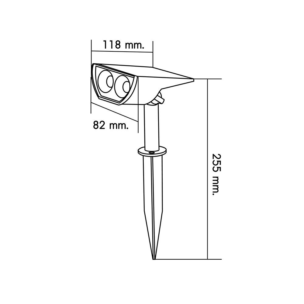 ไฟจัดสวน SOLAR LUMAX 58-00310 12 วัตต์ DAYLIGHT สีดำ