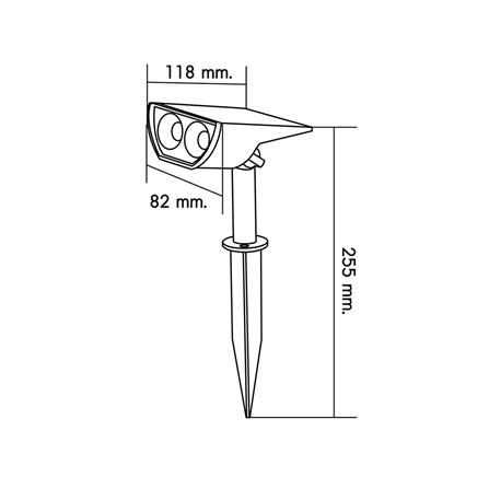 ไฟจัดสวน SOLAR LUMAX 58-00310 12 วัตต์ DAYLIGHT สีดำ_6