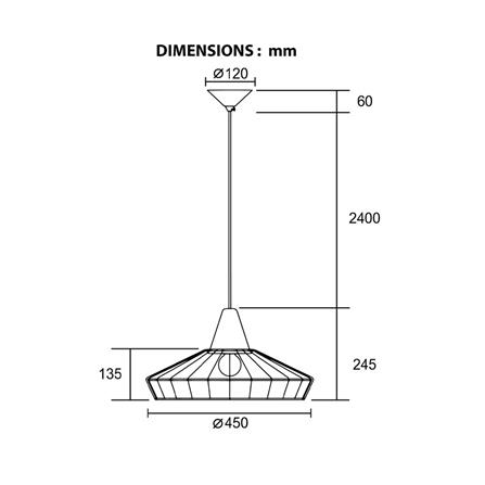 ไฟช่อ BEC MD171034 สีขาว 1 หัว_1