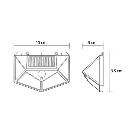 ไฟผนังภายนอก SOLAR LUMAX 58-00313 10 วัตต์ WARMWHITE สีดำ_7