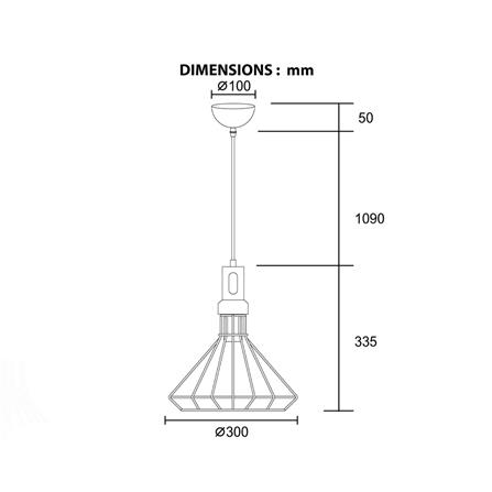 ไฟช่อ BEC F90922A สีดำ 1 หัว_1