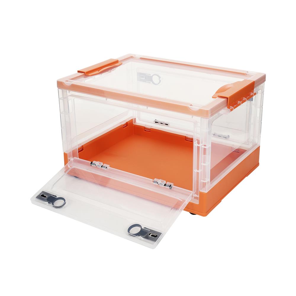 กล่องเก็บของพับได้ STACKO I NE 40.5x30x24 ซม. สีส้ม/ใส