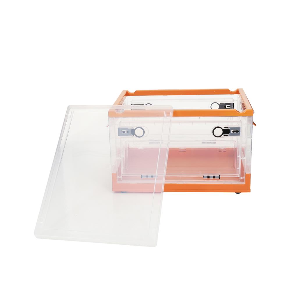 กล่องเก็บของพับได้ STACKO I NE 40.5x30x24 ซม. สีส้ม/ใส