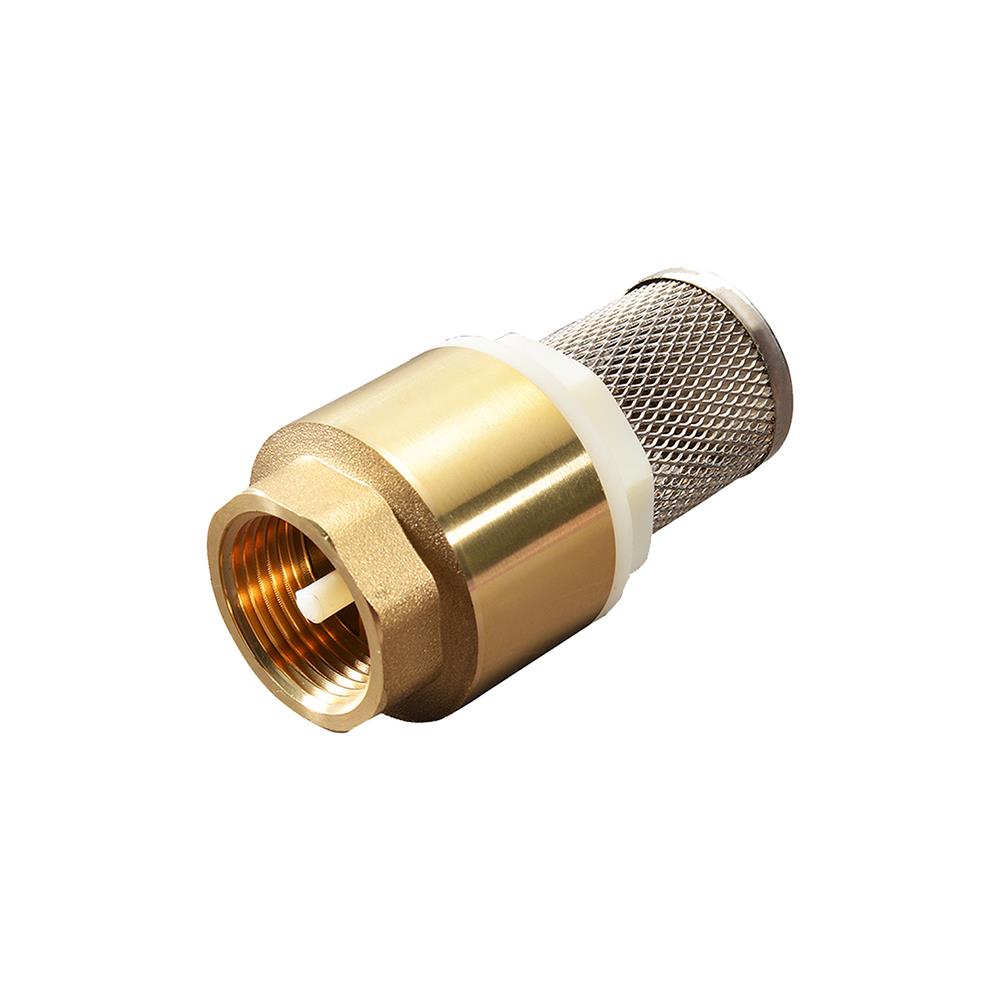 ฟุตวาล์วสปริง PP 1 1/4 นิ้ว สีทอง