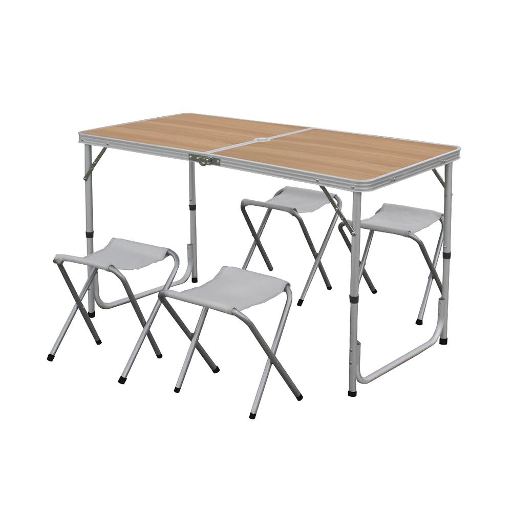 ชุดสนามปิกนิก 4ที่นั่ง NL HOME ลายไม้