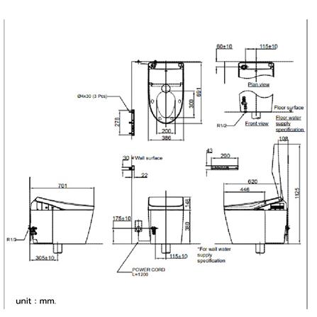 สุขภัณฑ์อัตโนมัติ TOTO NEOREST AH (CES9788RVA) 3/3.8 ลิตร สีขาว_2