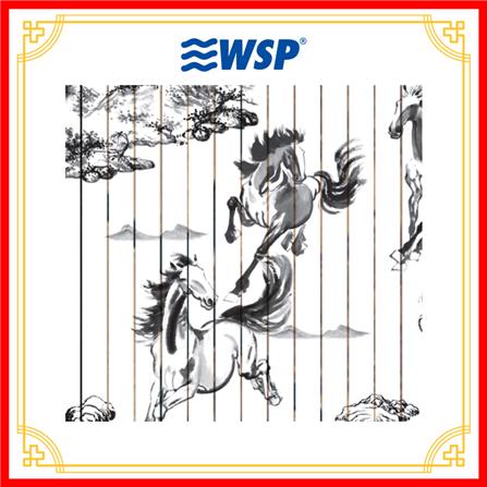 มู่ลี่ PVC WSP (P)TK-36/B-22 80X200 ซม. สีขาว/ดำ_2