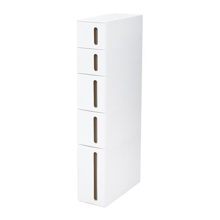 ตู้ลิ้นชักแคบ 5 ชั้น STACKO SEMAI 18x45.5x105 ซม. สีขาว_0