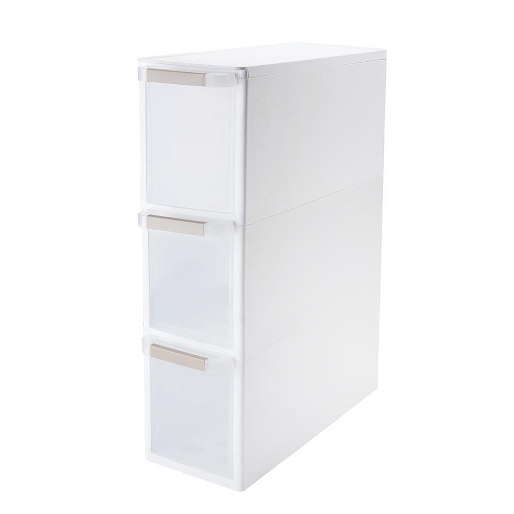 ตู้ลิ้นชักแคบ 3 ชั้น STACKO BENRI 18X47.8X65 ซม. สีขาว