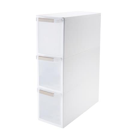 ตู้ลิ้นชักแคบ 3 ชั้น STACKO BENRI 18X47.8X65 ซม. สีขาว