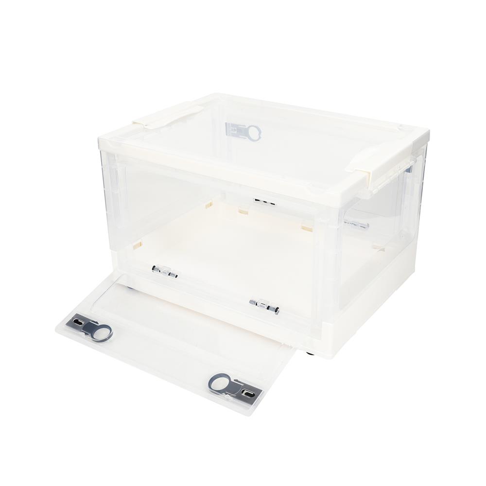 กล่องเก็บของพับได้ STACKO I NE 40.5x30x24 ซม. สีขาว/ใส