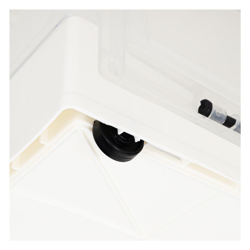 กล่องเก็บของพับได้ STACKO I NE 40.5x30x24 ซม. สีขาว/ใส
