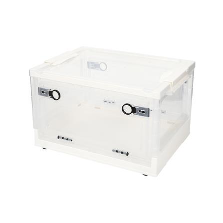 กล่องเก็บของพับได้ STACKO I NE 40.5x30x24 ซม. สีขาว/ใส_0