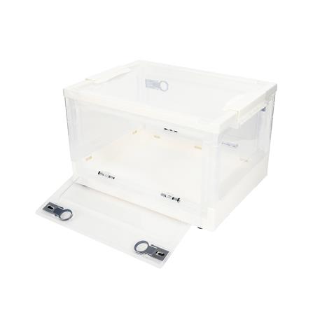 กล่องเก็บของพับได้ STACKO I NE 40.5x30x24 ซม. สีขาว/ใส_2