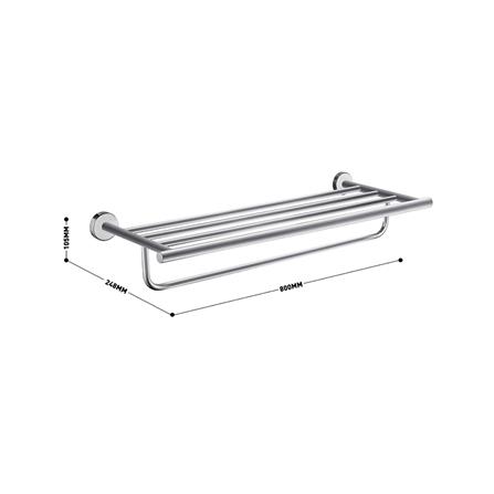 ชั้นวางพร้อมราว RASLAND RA RACK-TOW สีโครม_1