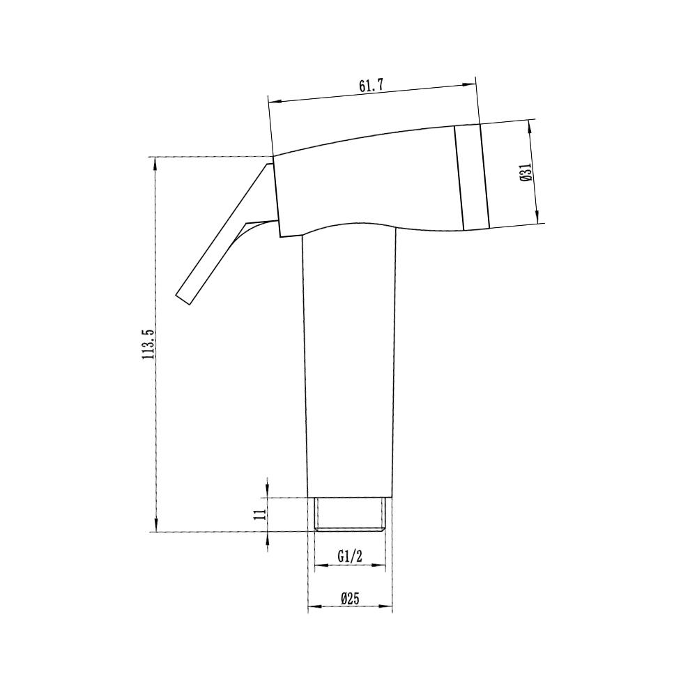 สายฉีดชำระครบชุด RASLAND RA CH-BIDET-CR สีโครม