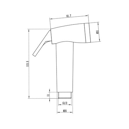 สายฉีดชำระครบชุด RASLAND RA CH-BIDET-CR สีโครม_4