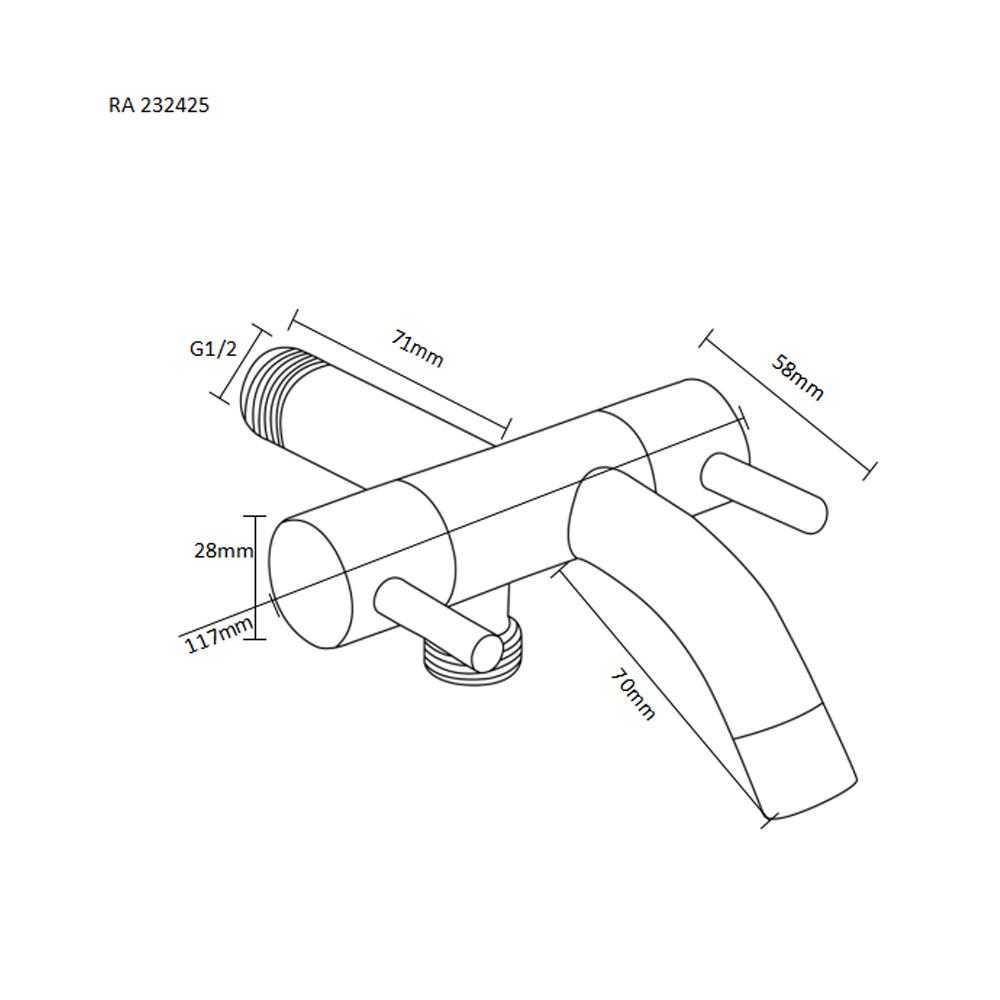 ก๊อกล้างพื้น 2 ทาง RASLAND RA 232425