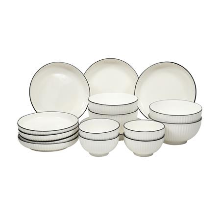 ชุดจานชาม PORCELAIN KECH FESTIVE 16ชิ้น/ชุด_0