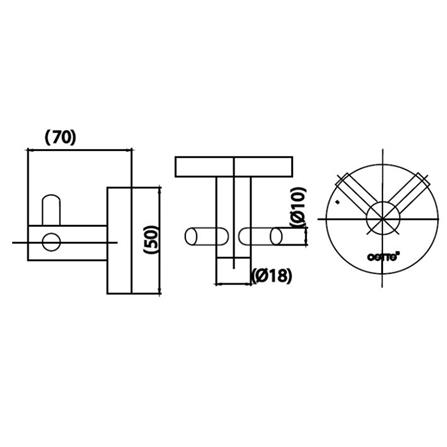 ขอแขวนผ้า COTTO CT0293SA(HM) สีโครม_2