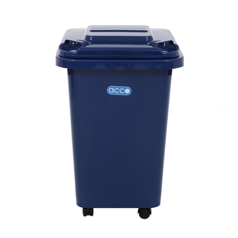 ถังขยะฝาเปิดปิด มีล้อ ACCO CLEAN 60 ลิตร สีน้ำเงิน