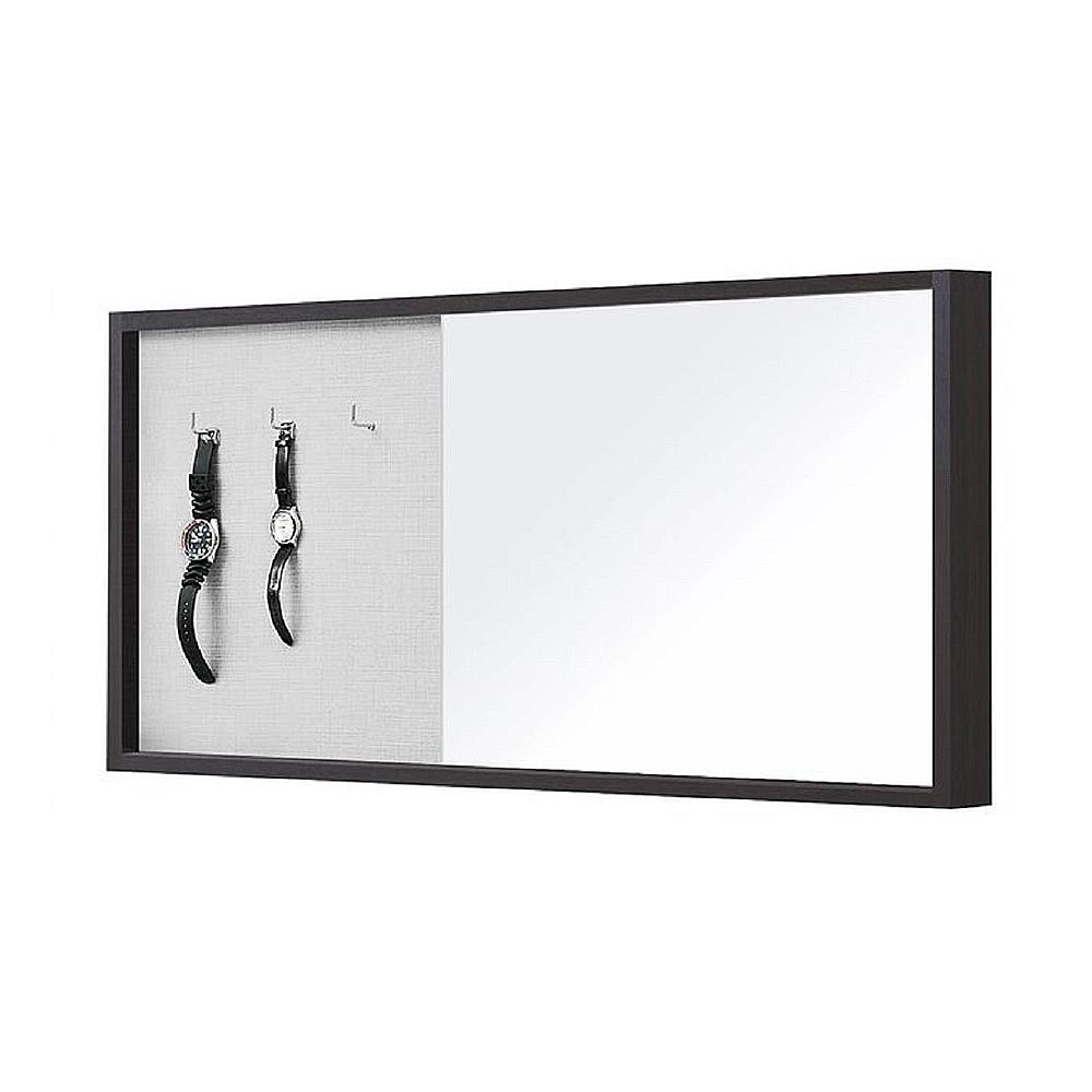 กระจกแขวนโต๊ะเครื่องแป้ง KONCEPT HEWKA 100 ซม. สีเอสเพรสโซ่/ไวท์ลินิน