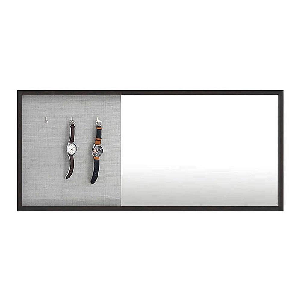 กระจกแขวนโต๊ะเครื่องแป้ง KONCEPT HEWKA 100 ซม. สีเอสเพรสโซ่/ไวท์ลินิน