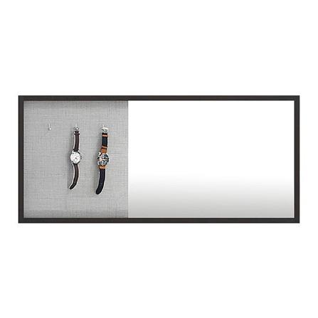 กระจกแขวนโต๊ะเครื่องแป้ง KONCEPT HEWKA 100 ซม. สีเอสเพรสโซ่/ไวท์ลินิน_1