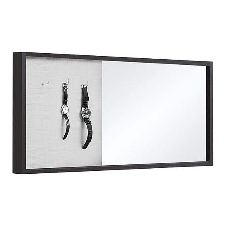 กระจกแขวนโต๊ะเครื่องแป้ง KONCEPT HEWKA 100 ซม. สีเอสเพรสโซ่/ไวท์ลินิน_2