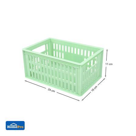 กล่องซ้อนได้ ME LIVING 591-1 16X24X11 ซม. สีเขียว_5