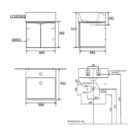 อ่างเคาน์เตอร์ TOTO LBAT501PGR สีเทา_6