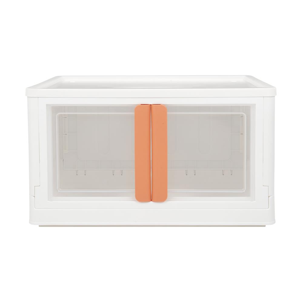 กล่องเก็บของบานเปิด STACKO CHEER 64x40x37 ซม. สีขาว/ส้ม