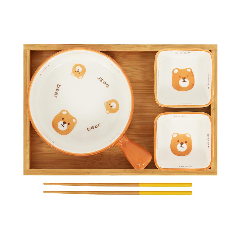 ชุด PORCELAIN KECH ORANGE BEAR แพ็ก 6 ชิ้น